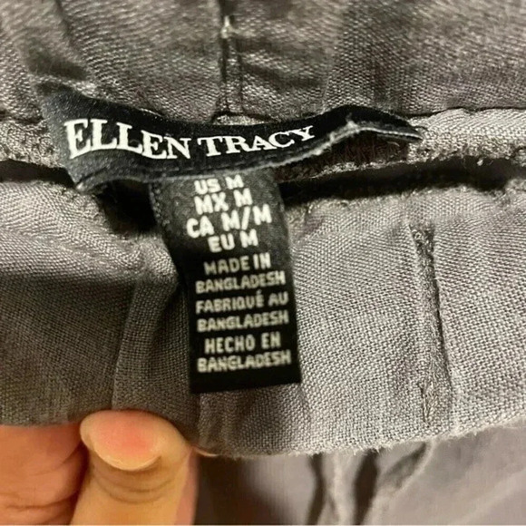 Ellen Tracy Pants Womens Medium Gray 100%
Linen Pull On Elastic Waist Drawstring - Picture 6 of 6